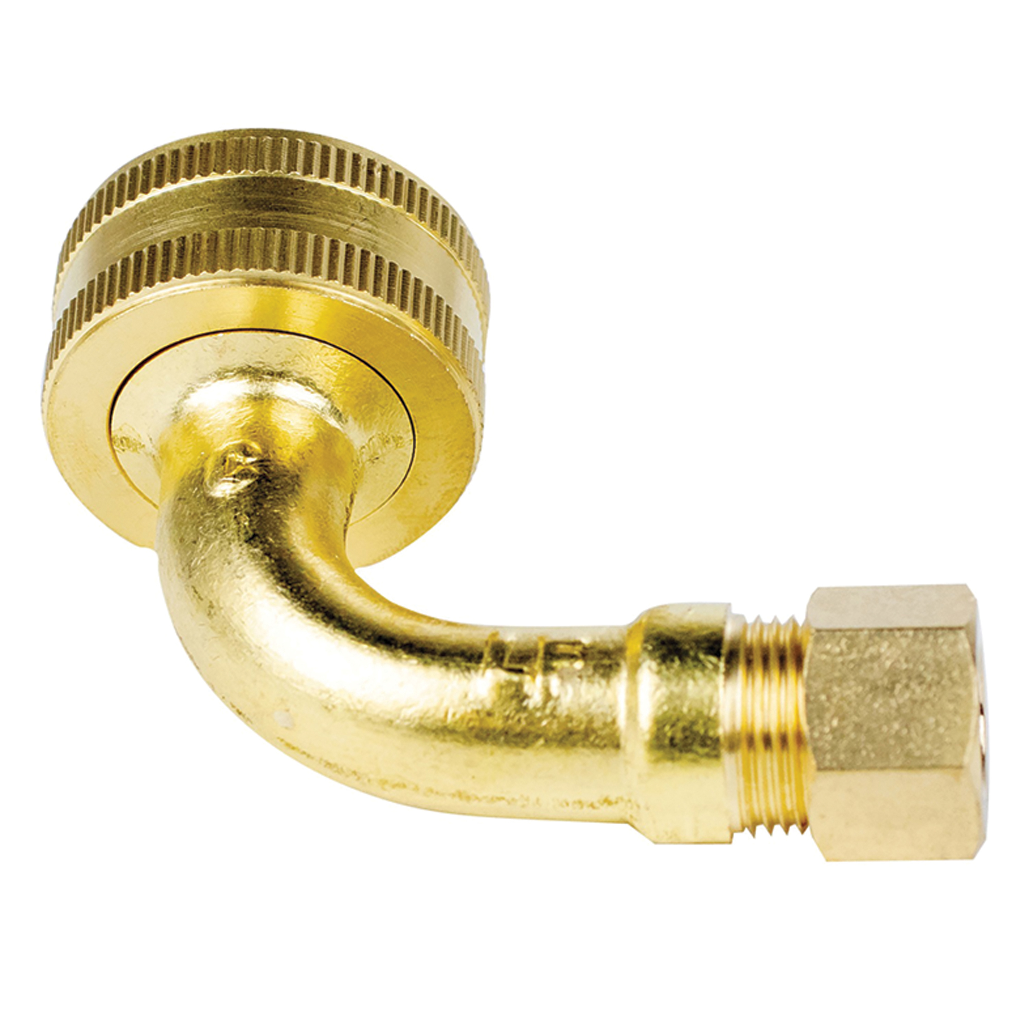 Certified Appliance Accessories Dishwasher Elbow — 3/4in. FGH x 3/8in. MIP, Nut & Compression Ferrule, Model# BELBLF34382